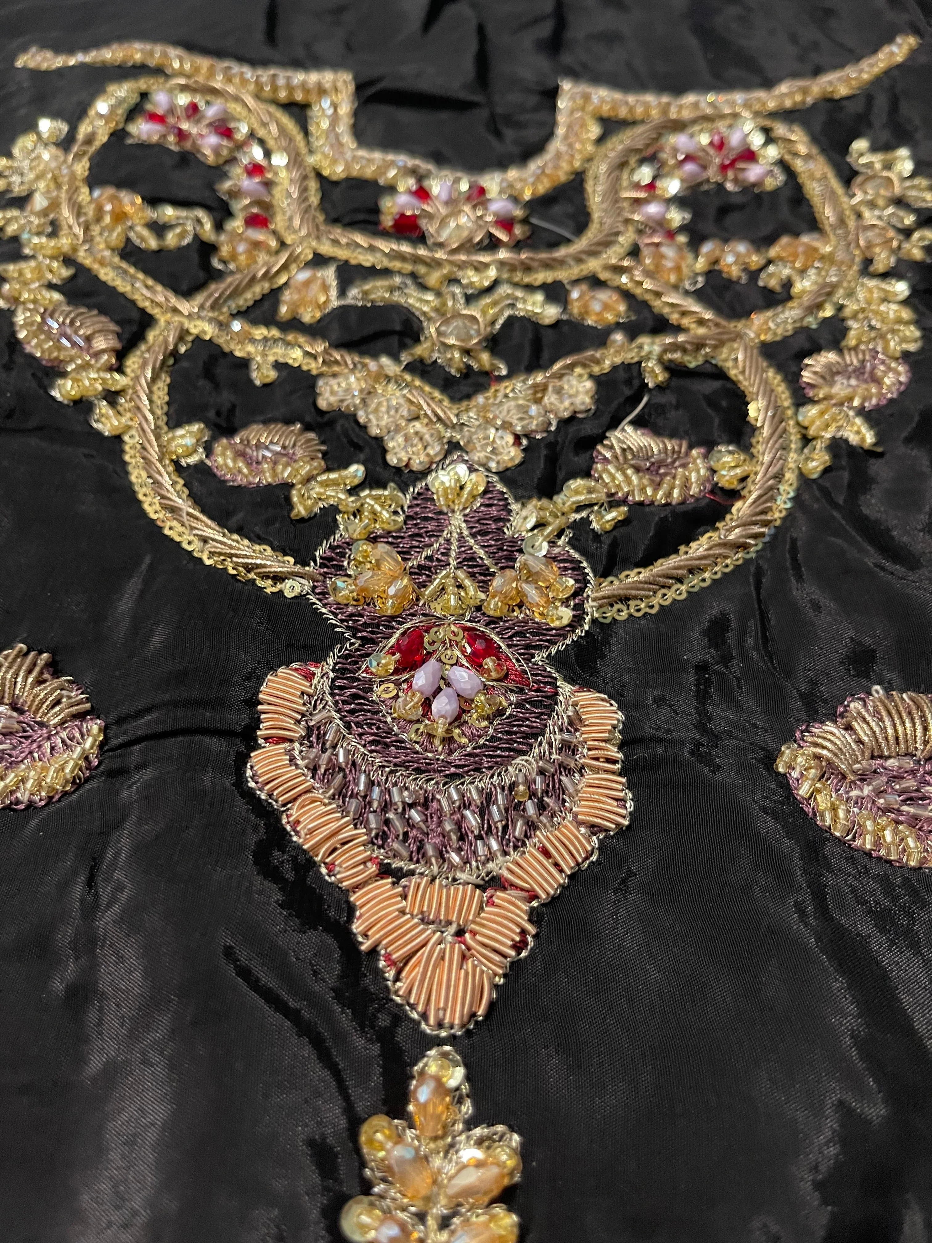 Bita Black ensemble pakistani fashion outfit in black tones.